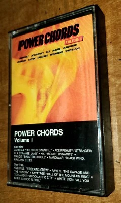 Power Chords Vol. 1 Cassette Atlantic Megaforce 1987 Frehley Anthrax Kix Manowar - Image 1 of 4