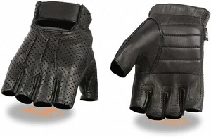 Guantes sin dedos perforados de piel de ciervo para hombre - SH877 - Imagen 1 de 2