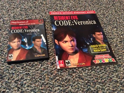 PlayStation 2 Resident Evil set of 4 video games with official strategy guides - Image 1 of 4