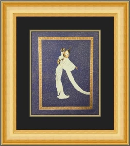 Erte Tangra Blue Custom Framed Print FREE SHIPPING - Picture 1 of 2