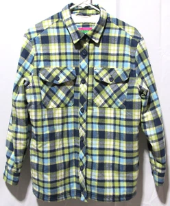 Empyre Flannel Cayden Blue & Green Sherpa Lined Jacket Size Small NWT - Picture 1 of 10