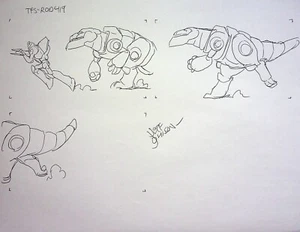 Transformers: Prime 2010 matita storyboard disegnata a mano JEFF JOHNSON FIRMATA - Foto 1 di 2
