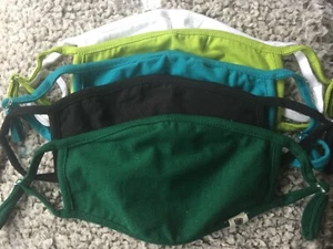 5 Pcs Cotton Daily Face Mask Washable Reusable Two Layer Multi-Colour. - Picture 1 of 3