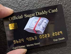 Aromabug Funny Fake Bankcards: 4 PACK. OFFICIAL SUGAR DADDY CARDS: Free Shipping - Picture 1 of 4