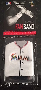 Miami Marlins Team Embroidered Logo Jersey Wristband FanBand - Picture 1 of 2