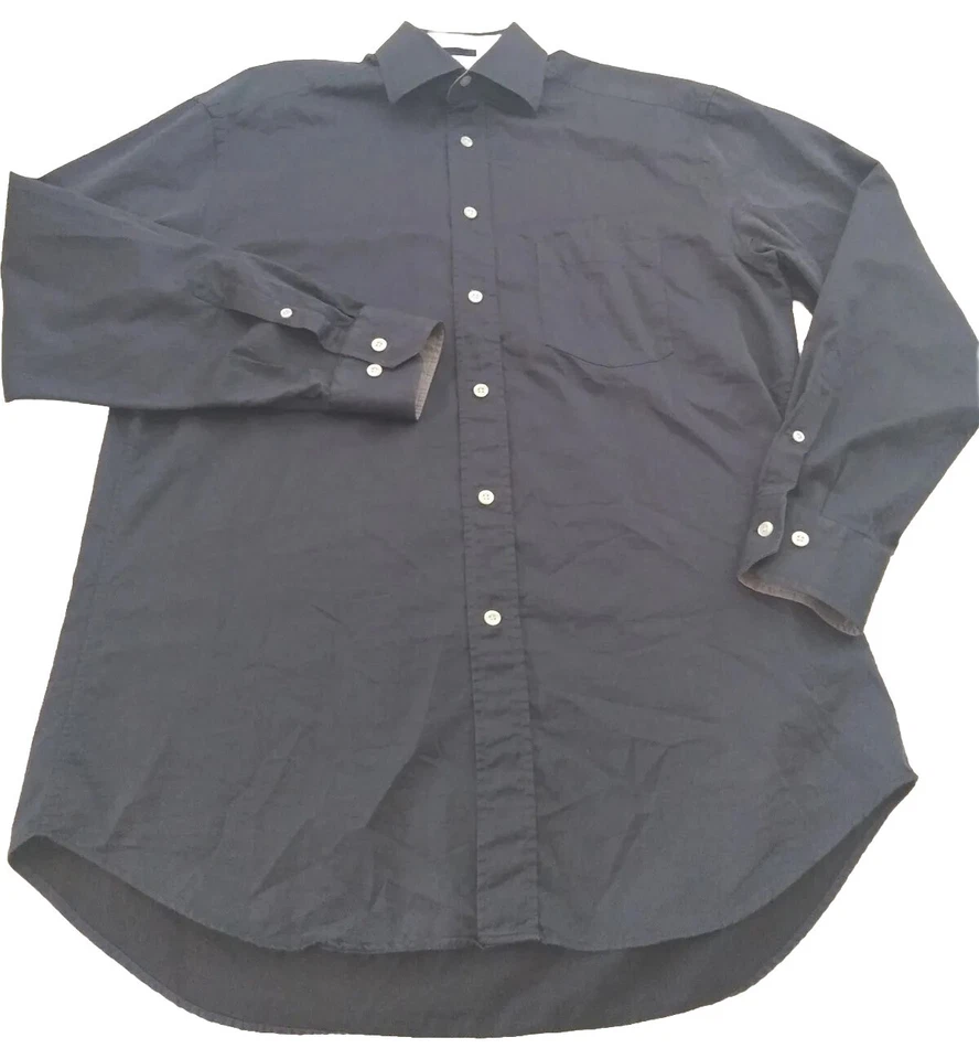 Camisa de Vestir Enzo Mantovani Para Hombres M Mediana Azul Pizarra Algodón Hecha en Italia Foto 1 de 4