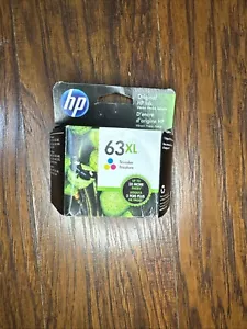 Cartucho de tinta tricolor de alto rendimiento original HP 63XL (F6U63AN) con fecha 2020 63 XL - Imagen 1 de 2