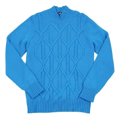 Suéter Drumohr Turquesa Tejido con Cable Grueso Lana Merino M (UE 50) NUEVO CON ETIQUETAS Foto 1 de 4