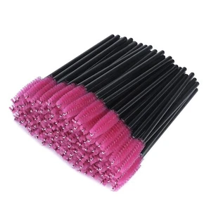 100PCS Disposable Eyelash Brushes, Mascara Wands Applicator Makeup Kits (Rose) - Picture 1 of 6