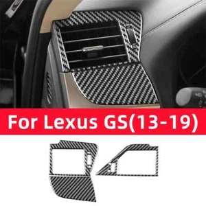 For Lexus GS 2013-2019 Car Carbon Fiber Auto Left and Right Air Vents Frame Trim - Picture 1 of 10