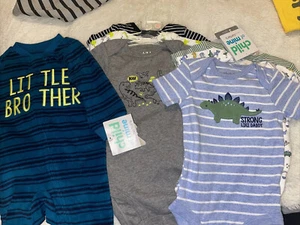 Carter’s Child Of Mine Baby Boy Dinosaur Bodysuit 3 Pack 0-3 Months - Picture 1 of 7