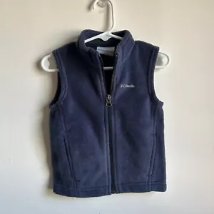 Columbia Baby Toddler Navy Blue Full Zip Fleece Vest 12-18 Months - Picture 1 of 4