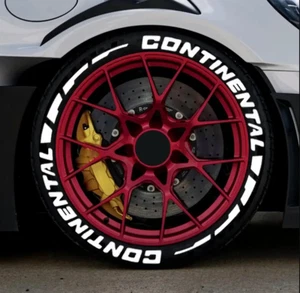 Continental Permanent Reifenaufkleber 14""-22"" Set FÜR 4 Reifen Schriftzug universal - Bild 1 von 3
