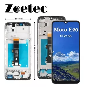 Motorola Moto E20 XT2155 Repuesto Pantalla LCD Digitalizador Conjunto + Marco - Imagen 1 de 12