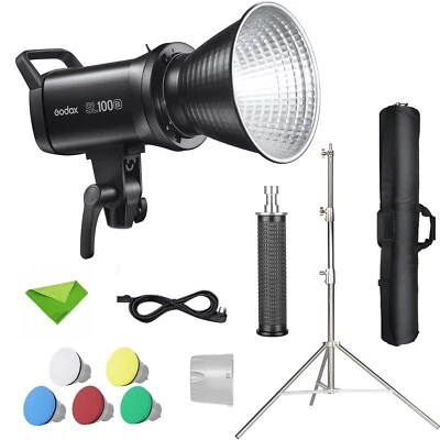 Godox SL100Bi 100W Bi-Color LED Video Light 2800-6500K Continuous Lighting+Stand - Image 1 of 4