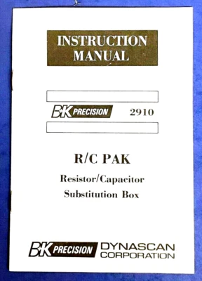B&K 2910 R/C Parts Sub Box Documents Owner Manual, Schematic Diagram, Parts List - Image 1 of 4