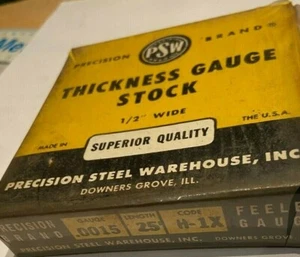PRECISION 0.0015" Thickness Feeler Gage Stock, ,25 Feet Long - Picture 1 of 1