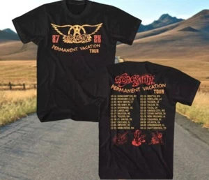 Aerosmith Permanent Vacation Tour '87-88 Herren T-Shirt Rock Konzert Album - Bild 1 von 2