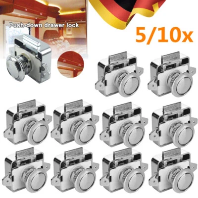 5/10x Push Lock Mobelschloss Druckschloss Druckknopf fur Boot Caravan Wohnmobil - Bild 1 von 4