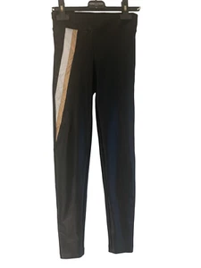 Koral Junior active wear pants Color Black Size XS Stretch Decoration Stripe - Picture 1 of 11