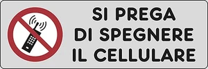 Adesivo Si prega di spegnere il Cellulare no Phone 15CMx5CM START - Foto 1 di 1