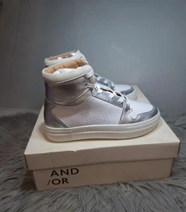 John Lewis And/Or Ezra Leather HI-Tops UK size 5 - Picture 1 of 6