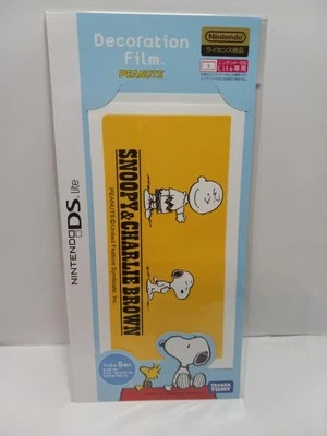Nintendo DS Lite Decoration Film Peanuts Yellow Snoopy & Charlie Brown - Image 1 of 2