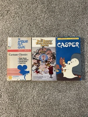 Vintage Animated Cartoons VHS Lot (Casper Bugs Bunny Superman Mickey Mouse) - Image 1 of 4