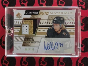 2019-20 William Karlsson SP Authentic /100 Limited Auto Materials #13 Vegas UD - Picture 1 of 2