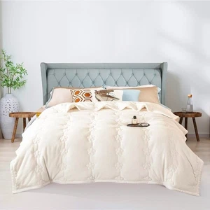 Dicke Decke für Sofa Liegebett, 3 Schichten Flanelldecke weiß 180x200cm - Bild 1 von 5