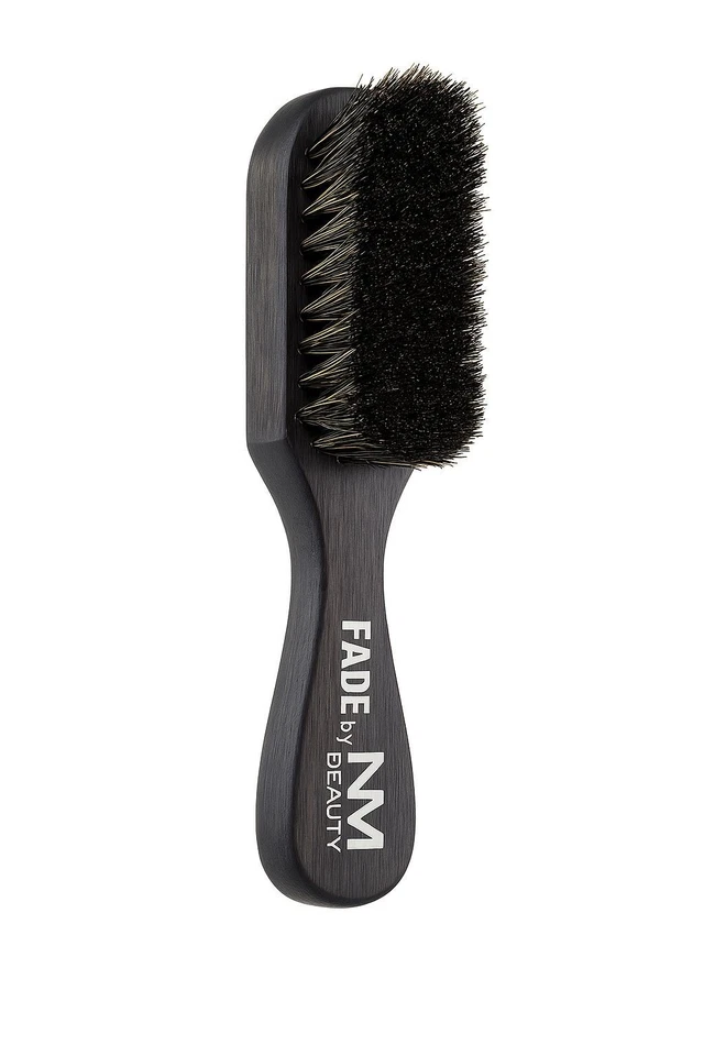 NMB Professional Wooden Beard & Fade Brush - 100 Percent Boar Bristles (Black) - Image 1 of 3