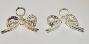 Jarrón vintage de metal con lazo cinta candelabro decoración de pared - Juego de 2 - Imagen 1 de 9