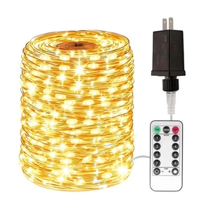 Warm White Fairy String Lights 400FT Long 1200 LED Waterproof Plug in String ... - Bild 1 von 8