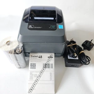 Zebra GK420t LAN USB Direct or Thermal Transfer Label Printer PSU 4x6 labels 727 - Picture 1 of 15