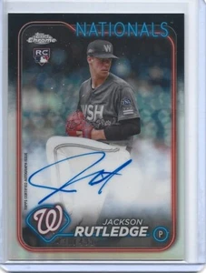 Jackson Rutledge 2024 Topps Chrome #RA-JRU Rookie Auto Refractor /499 Nationals - Bild 1 von 1
