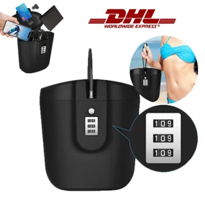Mini-Safe Reisetresor 2L Tragbar Safe Geld Perfekt fürStrand Hotel Fitnessstudio - Bild 1 von 19