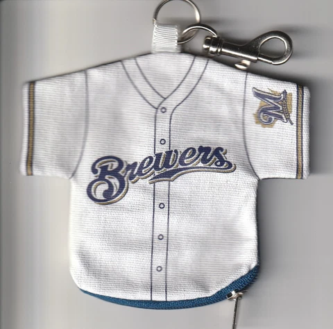 J.F. Sports MLB Milwaukee Brewers Lil' Sport Baseball  Jersey Keychain Cover
