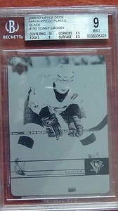 2006-07 SIDNEY CROSBY UD SCHWARZ DRUCKPLATTE 1von1 BGS 9 - Bild 1 von 4