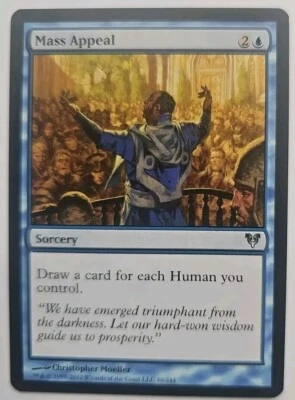 MTG Magic The Gathering Card Mass Appeal Sorcery Blue Avacyn Restored  - Image 1 of 2