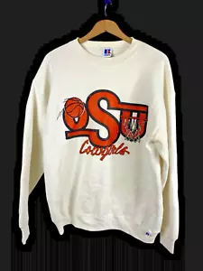 OSU Sweatshirt Size XL Vintage Crewneck Basketball Cowgirls USA Made Russell - Picture 1 of 11