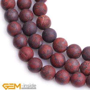 Assorted Natural Gemstone 10mm Frosted Matte Round Beads Jewellery Making 15" AU - Picture 1 of 43