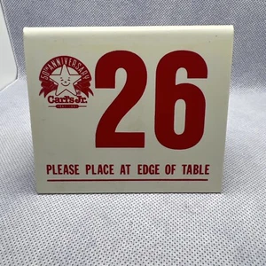 Klassisches Carl's Jr Tischzelt Nummer Schild 26 - Bild 1 von 5