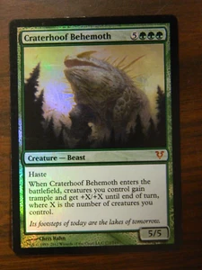 MTG FOIL Avacyn Restored Mythic Rare Craterhoof Behemoth Excellent - NM - Picture 1 of 2