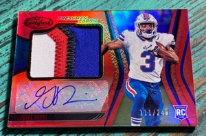 GABRIEL DAVIS 2020 Certified Freshman Fabric Mirror Red Auto Patch Rookie RC/249 - Picture 1 of 2