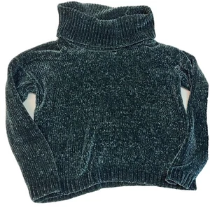 Michael Kors Damen Pullover Gr. M mittelgrün Chenille Wasserfallausschnitt - Bild 1 von 7