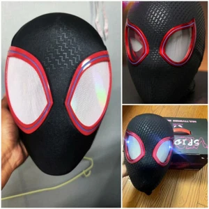 ¡EE. UU.! Miles Morales Spider-Man Cosplay Máscara Luz LED Ojo Casco Control Remoto - Imagen 1 de 11