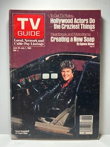 Vintage TV Guide June 25 - July 1 1983 Knight Rider David Hasselhoff - Imagen 1 de 4