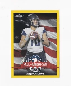 2020 Leaf Draft Gold #71 Jordan Love All-American Green Bay Packers Utah State - Picture 1 of 2