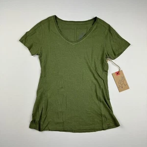 Gramicci Women's Delia Short Sleeve V- Neck S Castille Green New RRP £50 - Picture 1 of 8