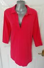 KETTLEWELL Ladies Size M Pink Collared 100% Cotton Stretch Shift Tunic Dress 119